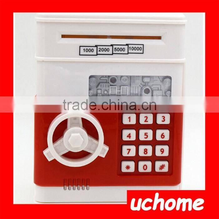 UCHOME New Automatic saving money Password Safe box ATM piggy bank mini safe box