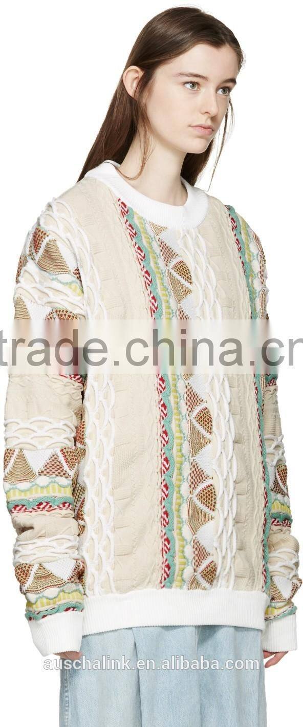 autumn high quality women jacquard sweater fashion pattern