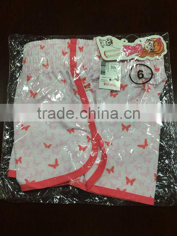 2015 Fashion Printing Design Shorts Readymade Garments for Girls