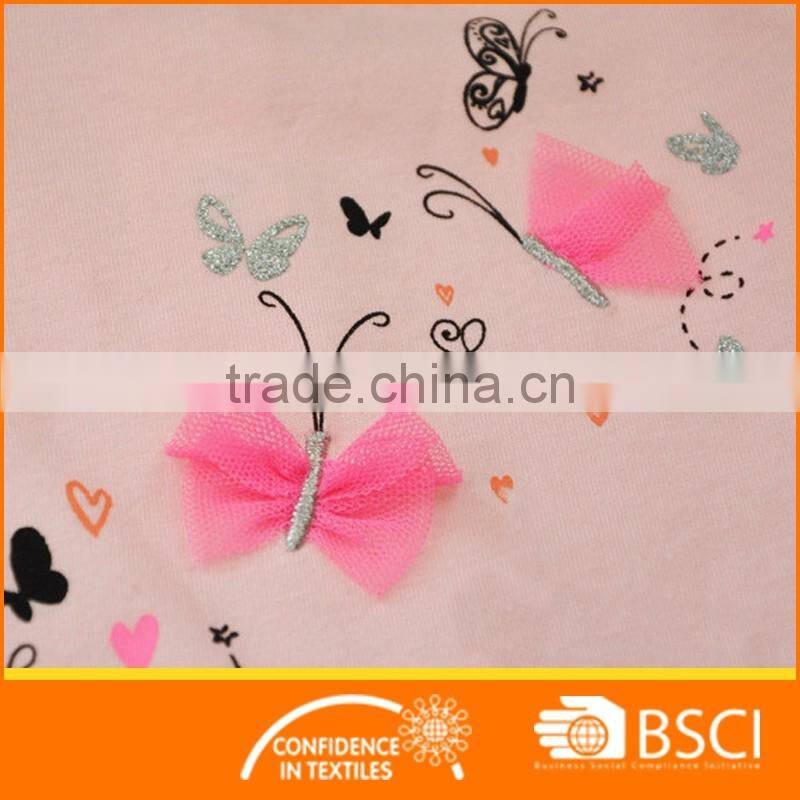 Sleeveless Applique Butterfly Girls Baby Dresses