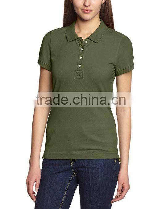 Fit silm women's pink polo blank top quality polo custom printed polo