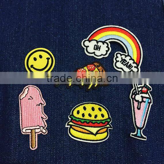 2017 Latest Design Fashion DIY Custom Embroidery Patches For Clothing Accessory