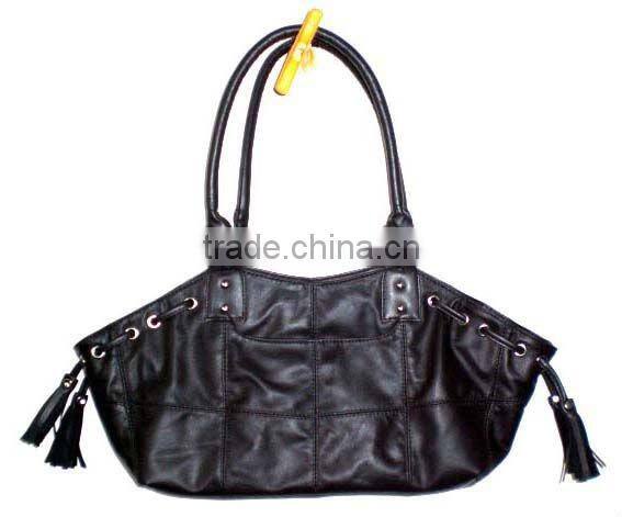 Fashion Leather patchwork bag real leather bag in China