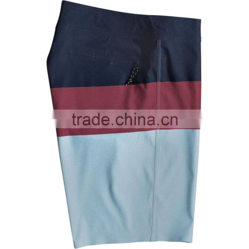 Blocked Vee Mens 20 Inch Board Short Summer Holiday Stylish High Perform Swim Short Custom 91% Polyester 9% Elastane Beachwear
