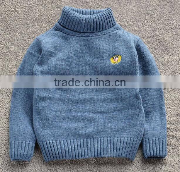 2016new design high neck Wool Knitted Children Sweater Kids Garment Online