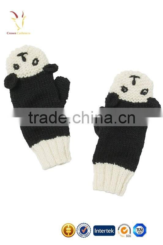 Cute Design Animal Hat Scarf Glove set,Baby Beanie hat with Panda Design