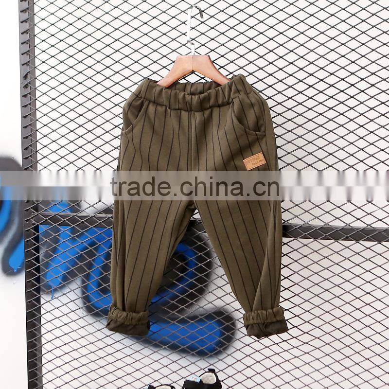 2-9 years 2017 New Wholesale Autumn Cotton Good Quality Stripe Kids Clothing Pants