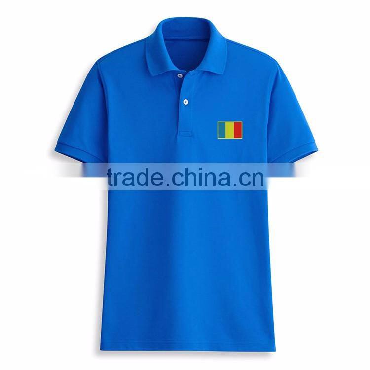 Manufacturer Wholesale Polo Customised Rubber Print Fashion Double Collar T-shirt