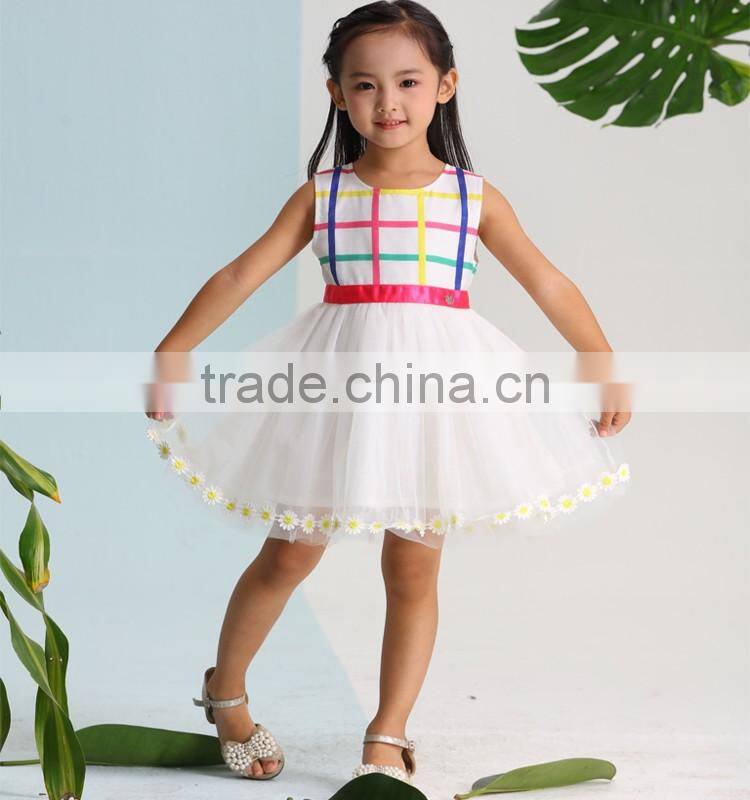 2017 New Arrival Lovely Floral Girl Dresses Fashion Sleeveless Summer Princess Party Dress