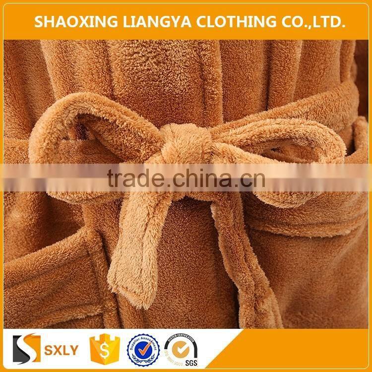 wholesale soft hooded adult sleep robe and fleece pajama