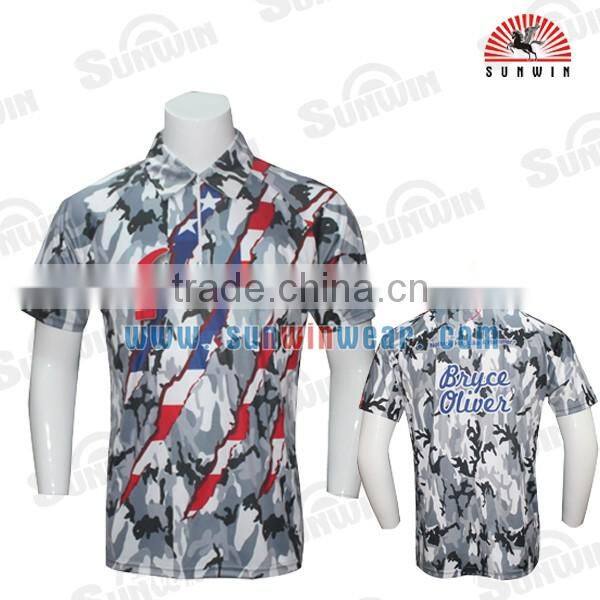 Custom made printed tournament fishing jerseys Short sleeve fish jersey