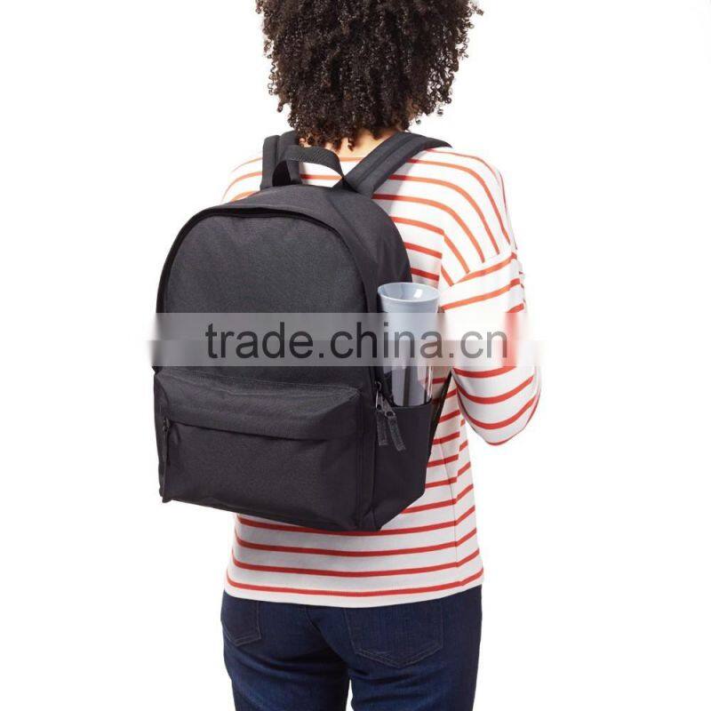 Classic black school backpack for kids picnic out door bag