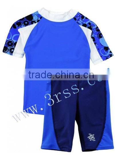2014 boy's blue UPF50+ rash t shirt