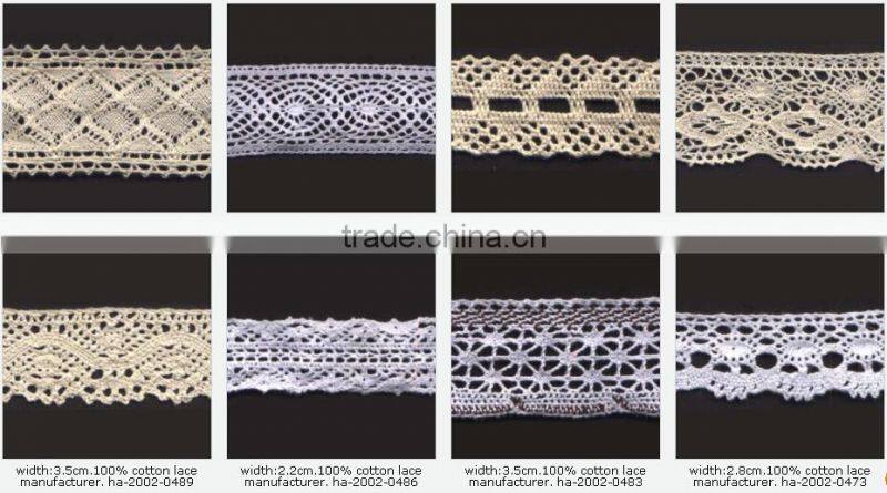 cotton lace trim,cotton lace fabric,crocheted lace