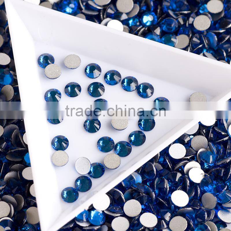 capril blue diamond drill flat back nail art rhinestones for nail salon