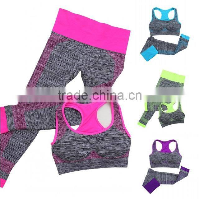 High Quality Women's Yoga Suit Female Tight Yoga Bra Yoga Pants Fitness Gym Running Yoga Clothing Suits Sportswear