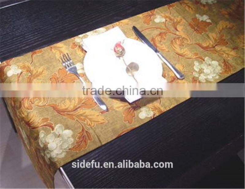 Luxury Jacquard Custom Damask Restaurant Table Runner
