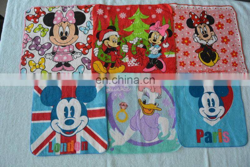 2017 popular compressed cartoon hand towel with logo for Christmas