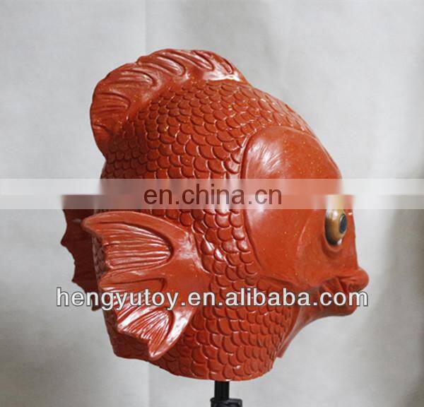 Real Taken Golden Fish Mask,New Animal Mask,Halloween Top Sale Fish Head Mask