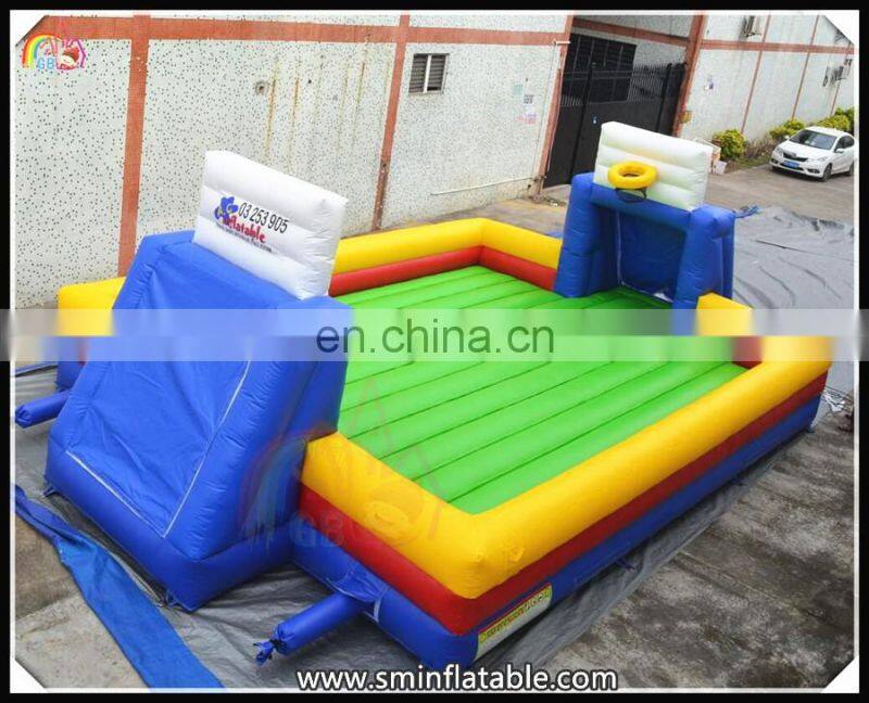 Exciting inflatable rugby throwing square,inflatable toss ball game,sport game field