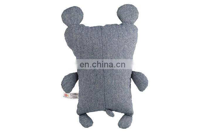 Plush lovable grey fabrics bear soft stuffed toy