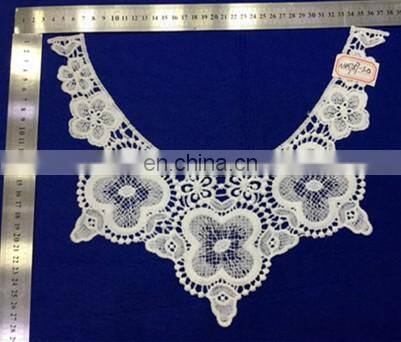 Flower Embroidered Collar Hollow With Pearl Decorative Neckline