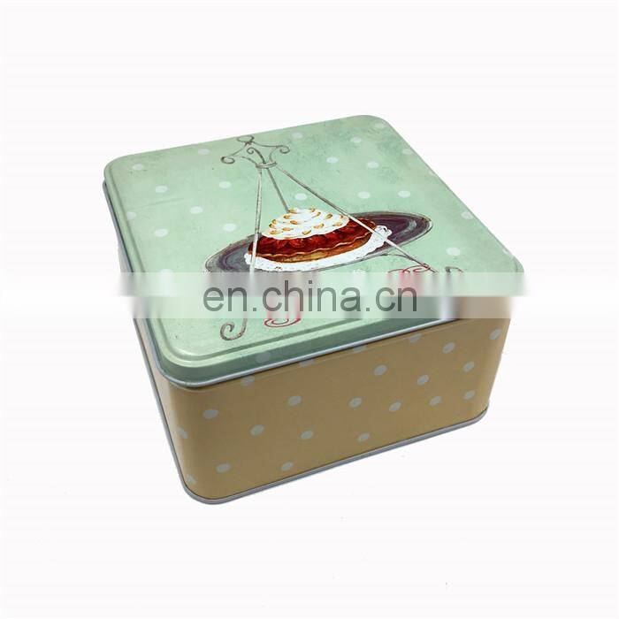 Custom square small gift metal chocolates biscuits cookies cake tin