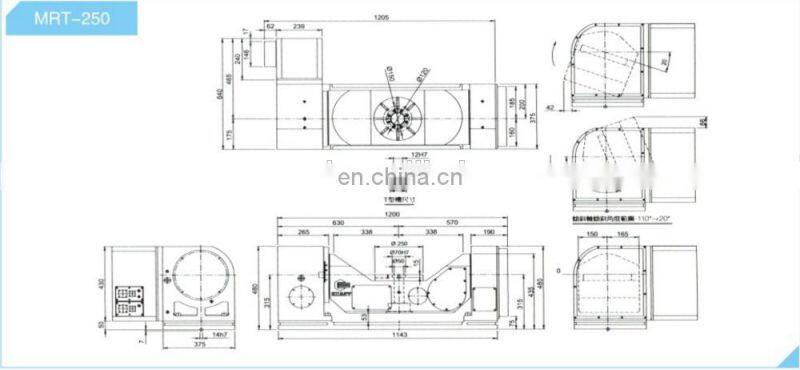 Precision Tilting 10 Inch 5th axis cnc rotary table