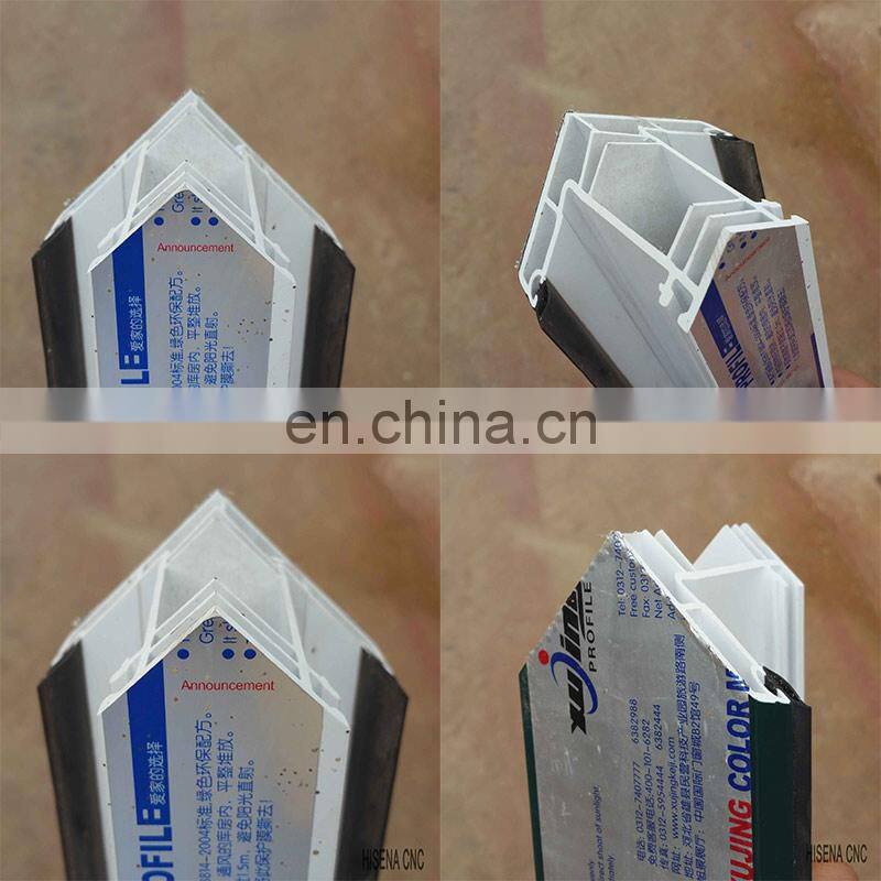 Upvc window  mullion end v shape cutting saw window making machine