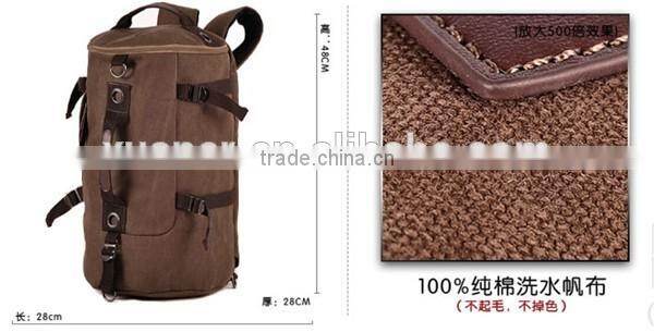 high quality mutifunctional canvas duffle bag sports outdoor travel backpack