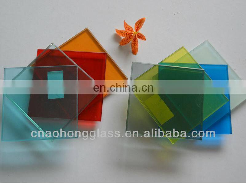 3mm,4mm,6mm,8mm,12mm Color Laminated Glass Price