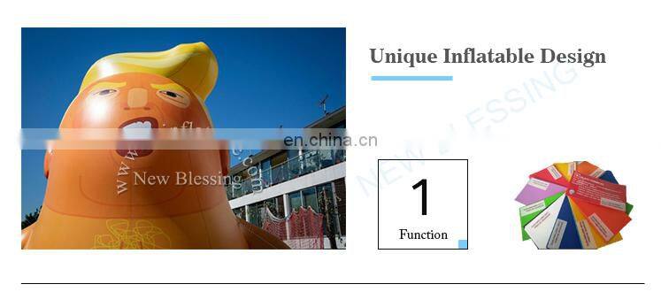 High-quality PVC/ Oxford cloth big finflatable nappy-wearing Donald Trump baby ballon set for protest NB006-4