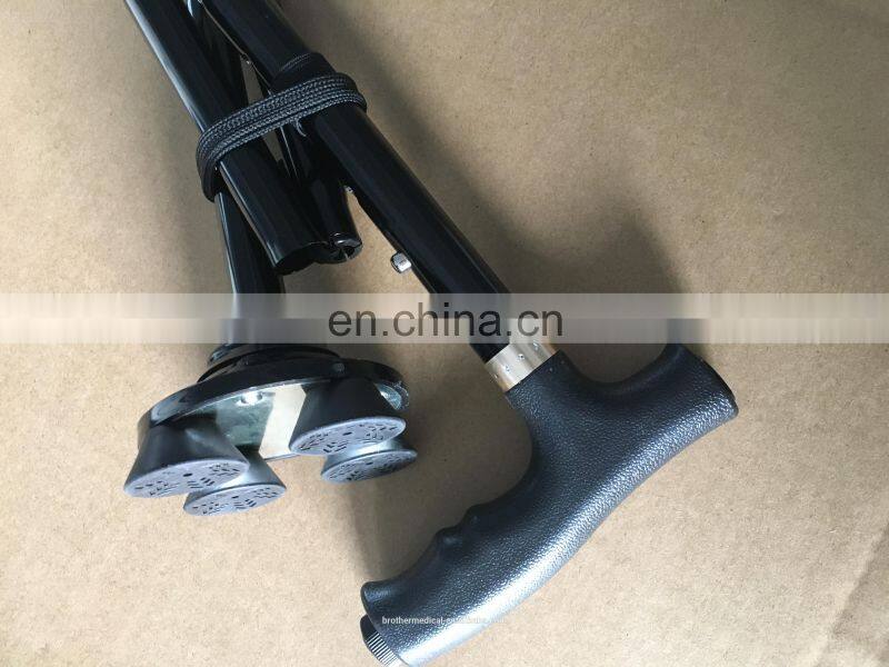 Buit-In LED Light Walking Cane Free Standing Folding Walking Cane crutch