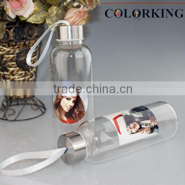 New Arrival 420ml Sublimation Printing Glass Bottle