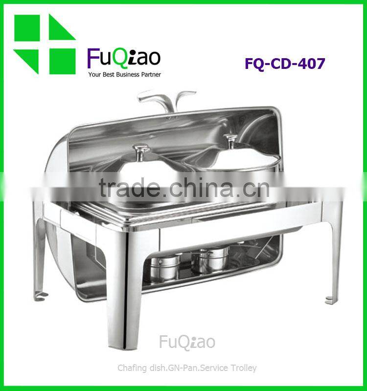 Hot Sale Restaurant & Hotel Supplies Stainless Steel Induction Chafing Dish With Glass Lid