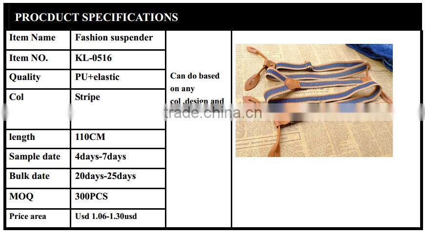 Hight quality fashion suspenders man