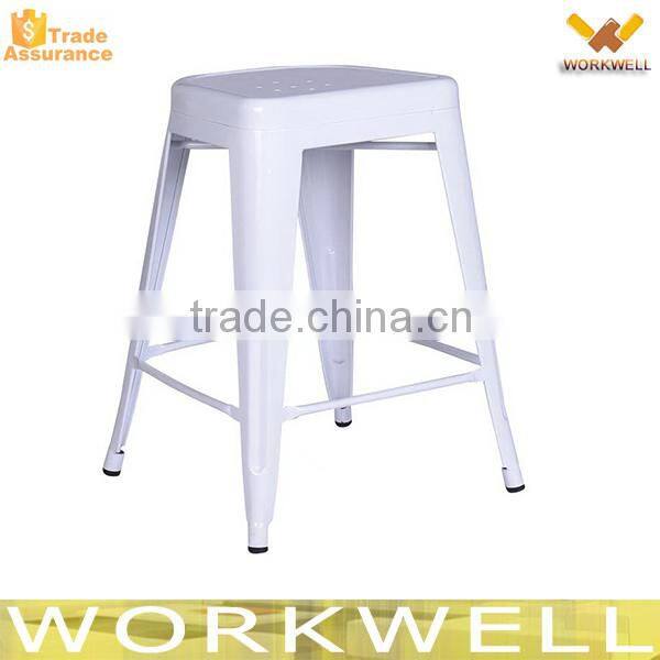 WorkWell industrial metal frame stackable chair for dining Kw-St13