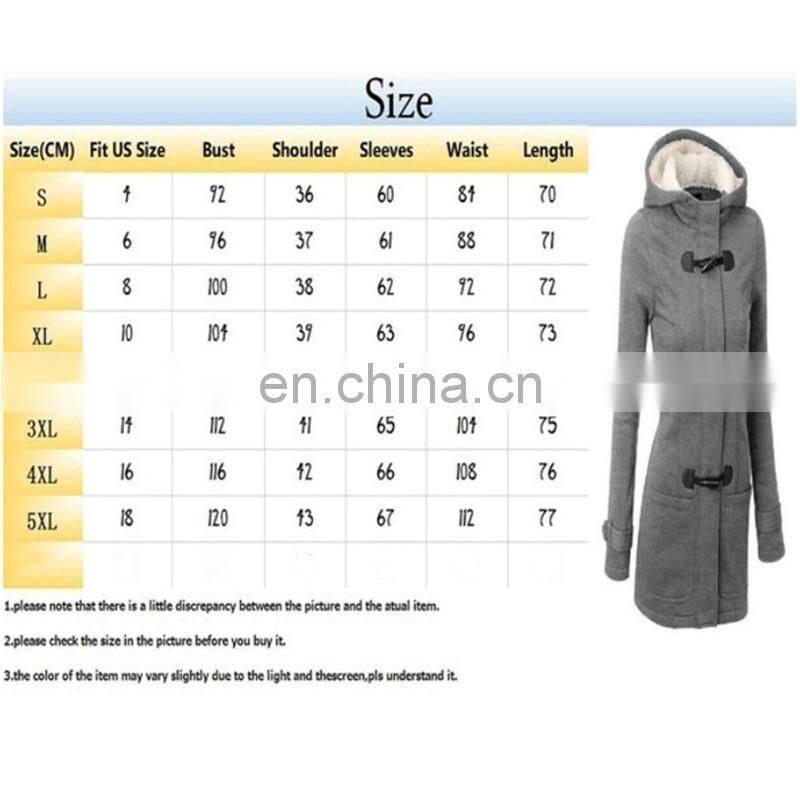 Wholesale custom-made women's Horn button jacket mid-long sleeve casual and comfortable fall winter loose sport jacket jogging j