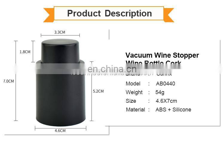 Colorful Pump Inside Vacuum Bottle Wine Stopper