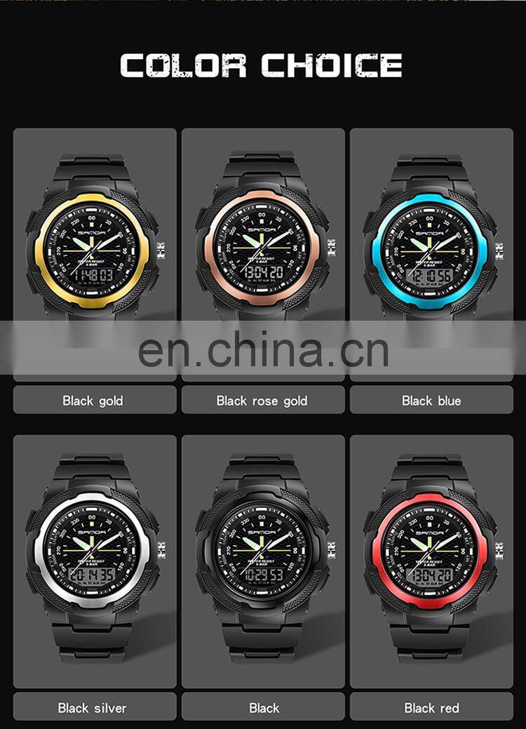 Sanda 799G 292L New Young Digital Wrist Watches for Girls Boys LED Water Resistant Luminous Sport Functional Sanda Watches