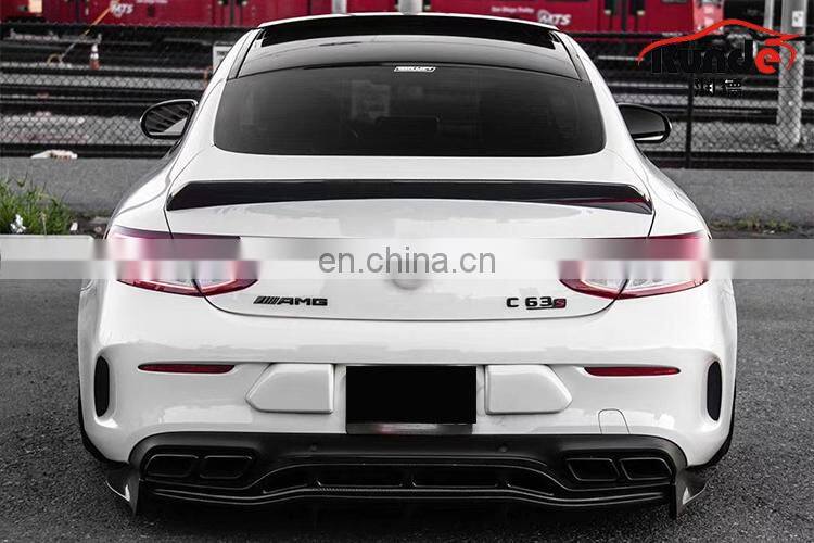 Runde PSM Style Body Parts Carbon Fiber Material Rear Lip Diffuser For Mercedes-Benz W205 C63S coupe rear lip diffuser