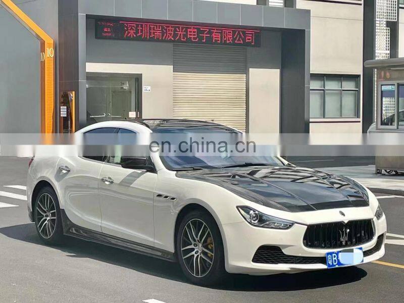 Runde Carbon Fiber Material For Maserati Ghibli Aspec Style Body Kit Front Lip Rear Lip Side Skirt Spoiler Hood Cover