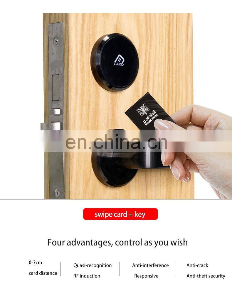 Luxury Split eletronic rfid card door lock hotel lock smart keyless IC card unlocking
