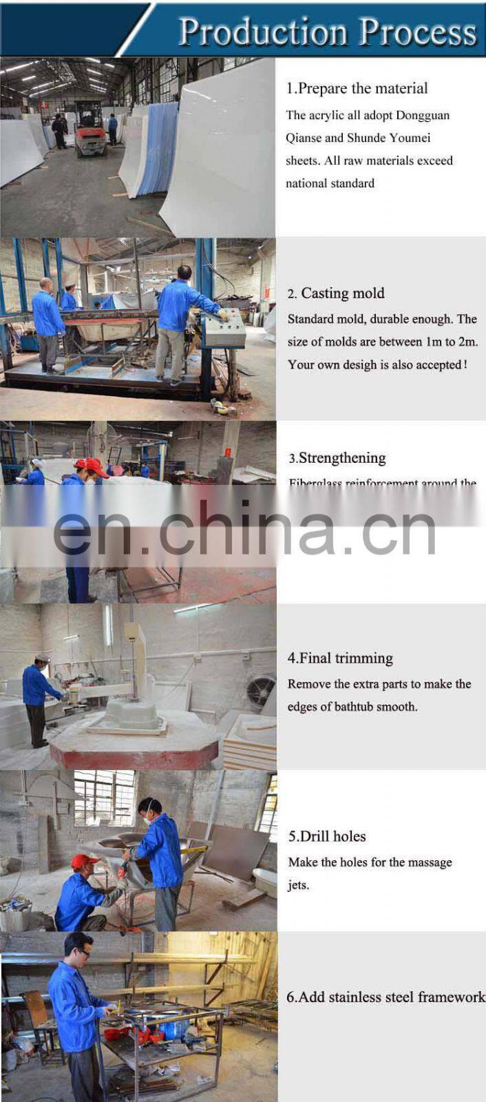 Double apron bathtub,l shaped shower bath,2 person jetted tub shower combo