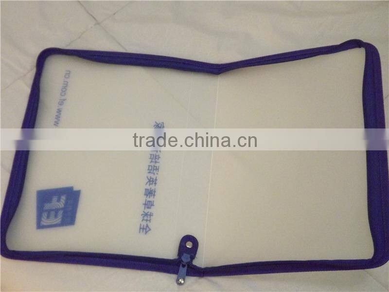 best quality plastic a4 size file bag with ziplock for office stationery RYX-ZB774