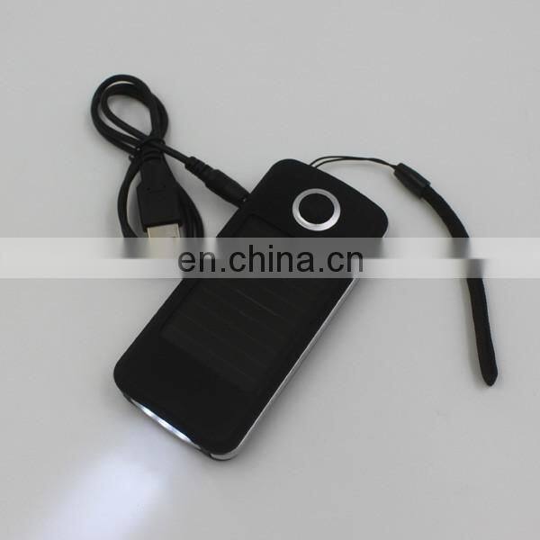 Black Soft Touch Rechargeable Rectangle 3 LED Solar Torch Light