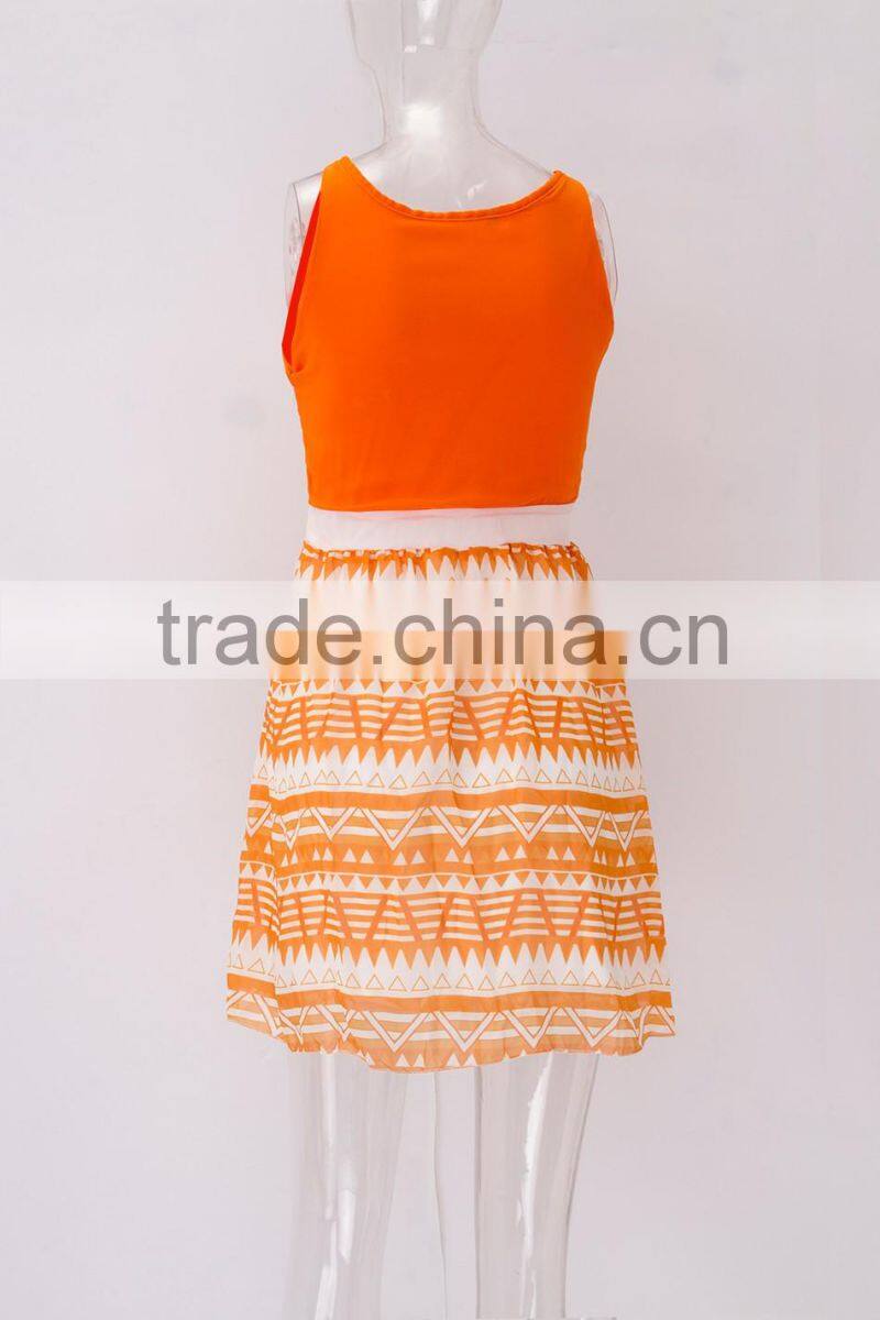 summer Casual dress Fashion dress Sleeveless lady dress
