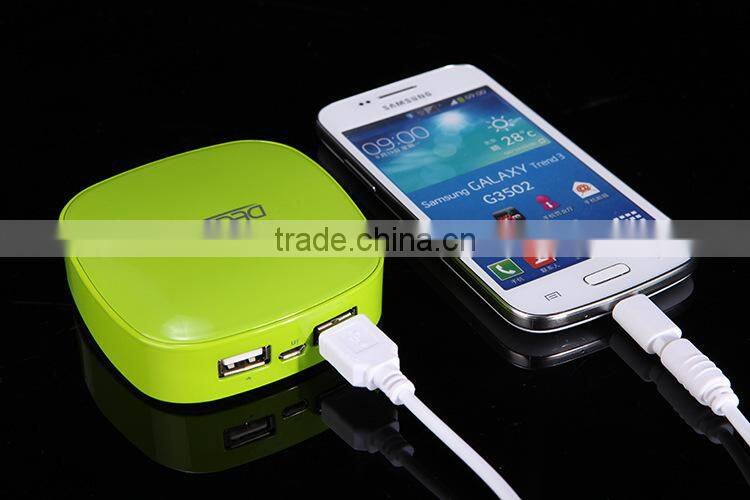 Square shape 6000mAh power bank portable mobile charger