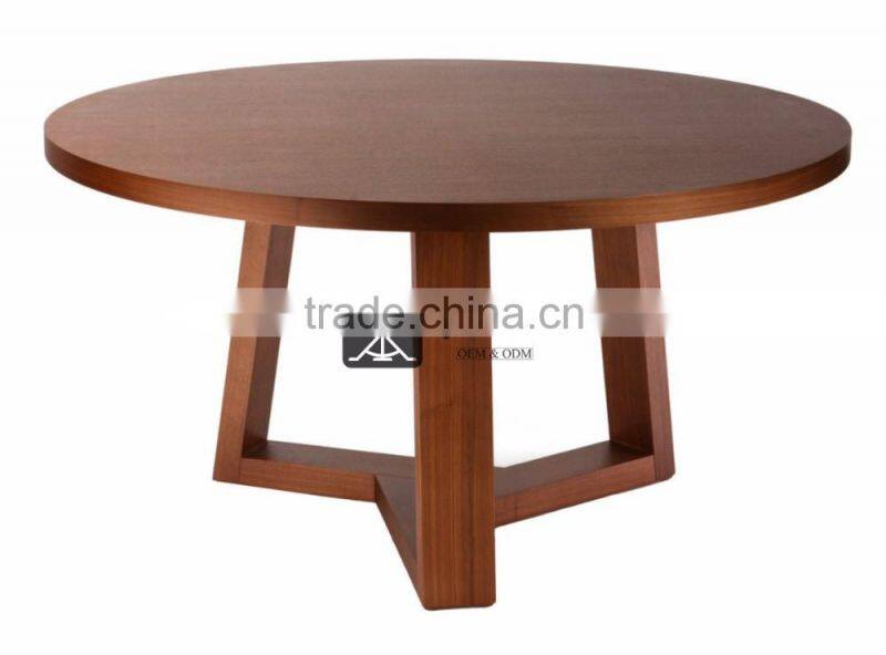 DT-070 VIP Room Round Oak Dining Table