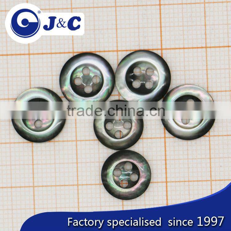 carve design black mother of pearl sea shell button